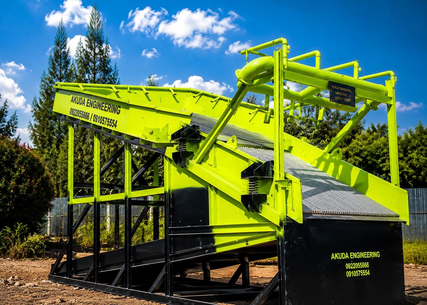 Green alluvial gold washing equipment