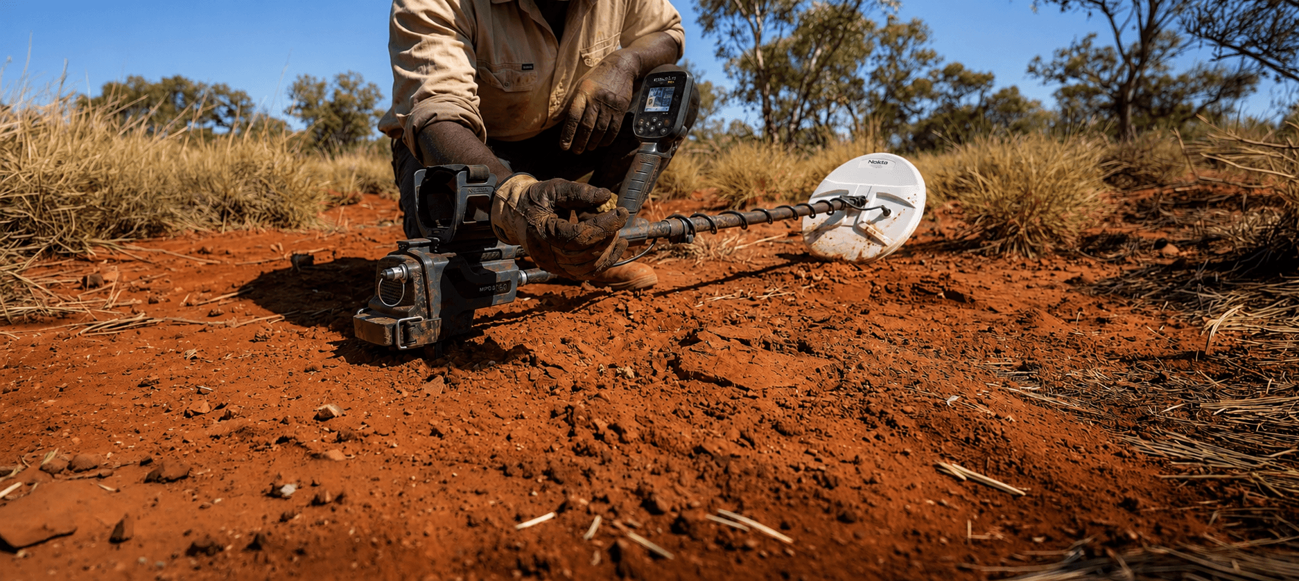 Nokta metal detection gear in the field